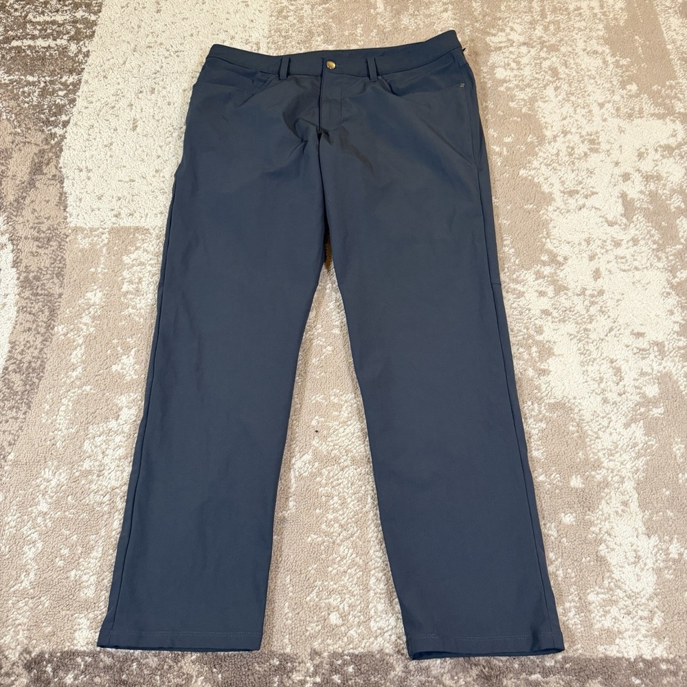 Lululemon ABC Pants Mens 36x32 Gray Classic-Fit 5-Pocket Warpstreme Stretch